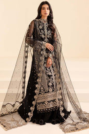 Elegant Embellished Black Pakistani Wedding Dress in Pishwas Style