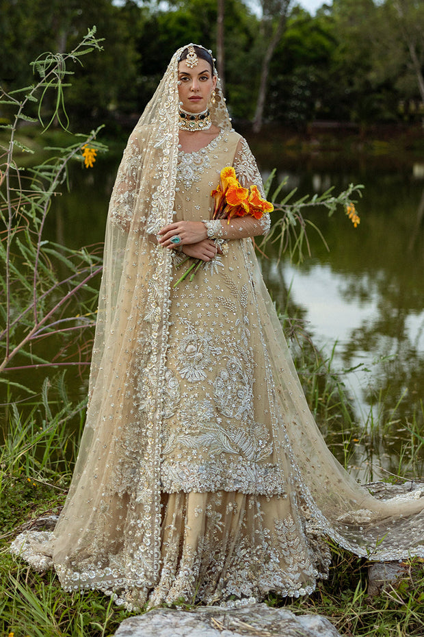 Elegant Embellished Kameez and Lehenga Pakistani Bridal Dress