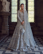 Elegant Embellished Open Gown Lehenga Pakistani Bridal Dress