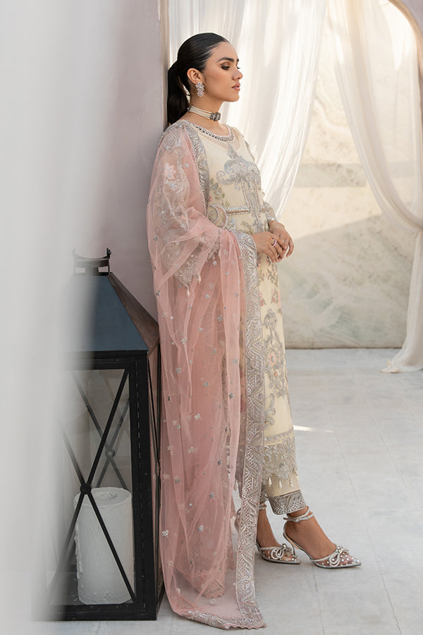 Elegant Embroidered Pakistani Salwar Kameez Dupatta in Organza