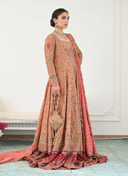 Elegant Farshi Lehenga Frock Dupatta Pakistani Bridal Dress