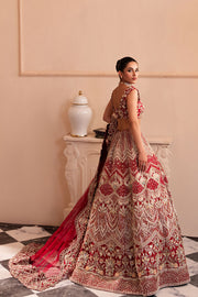 Elegant Indian Bridal Dress in Red Choli and Lehenga Style