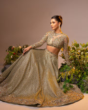 Elegant Indian Bridal Dress in Wedding Lehenga and Choli Style