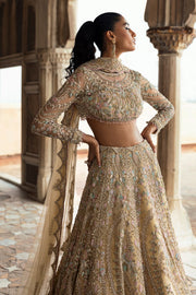 Elegant Light Yellow Lehenga Choli Style Bridal Wedding Dress Online