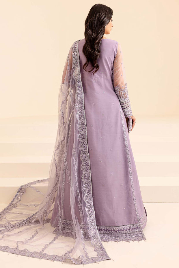 Elegant Lilac Embroidered Pakistani Wedding Wear Pishwas