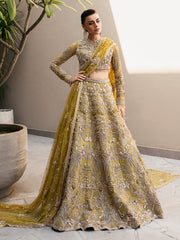 Elegant Mehndi Lehenga Choli Pakistani Wedding Dress in Oakland