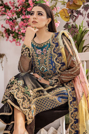 Elegant Pakistani Black Kameez Trouser Dupatta Wedding Dress