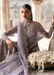 Elegant Pakistani Bridal Dress in Embellished Net Gown Style