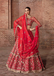 Elegant Pakistani Bridal Dress in Hot Pink Choli Lehenga Style