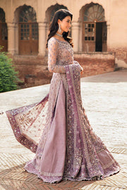 Elegant Pakistani Bridal Dress in Lilac Kameez Lehenga Style