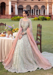 Elegant Pakistani Bridal Dress in Mint Lehenga and Shirt Style