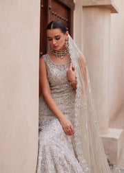 Elegant Pakistani Bridal Dress in Royal Embellished Gown Style