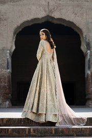 Elegant Pakistani Bridal Dress in Royal Lehenga Frock Style