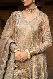 Elegant Pakistani Bridal Outfit in Angrakha and Gharara Style