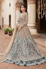 Elegant Pakistani Bridal Outfit in Frock and Lehenga Style