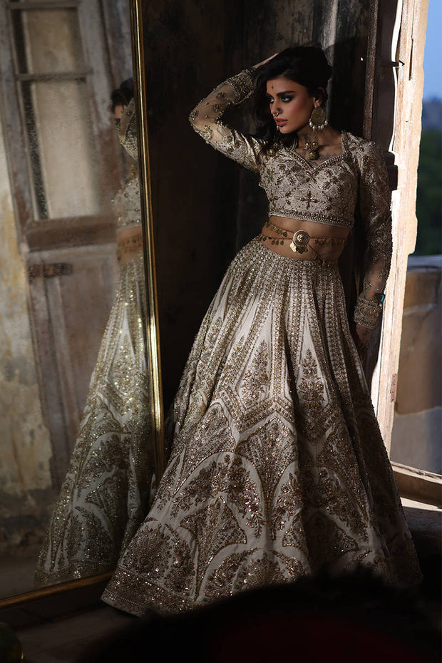 Elegant Pakistani Wedding Dress in Bridal Choli Lehenga Style