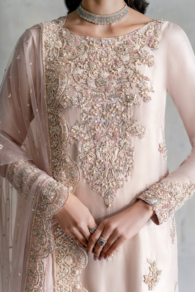 Elegant Pakistani Wedding Dress in Embellished Kameez Trouser Style