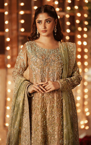 Elegant Pakistani Wedding Dress in Kameez and Sharara Style