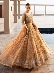 Elegant Peach Lehenga Choli Pakistani Bridal Dress in Oakland