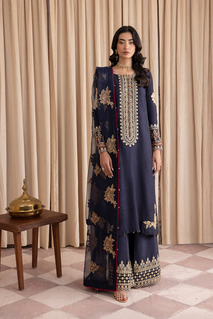 Elegant Plum Pakistani Salwar Kameez Dupatta Suit – Nameera by Farooq