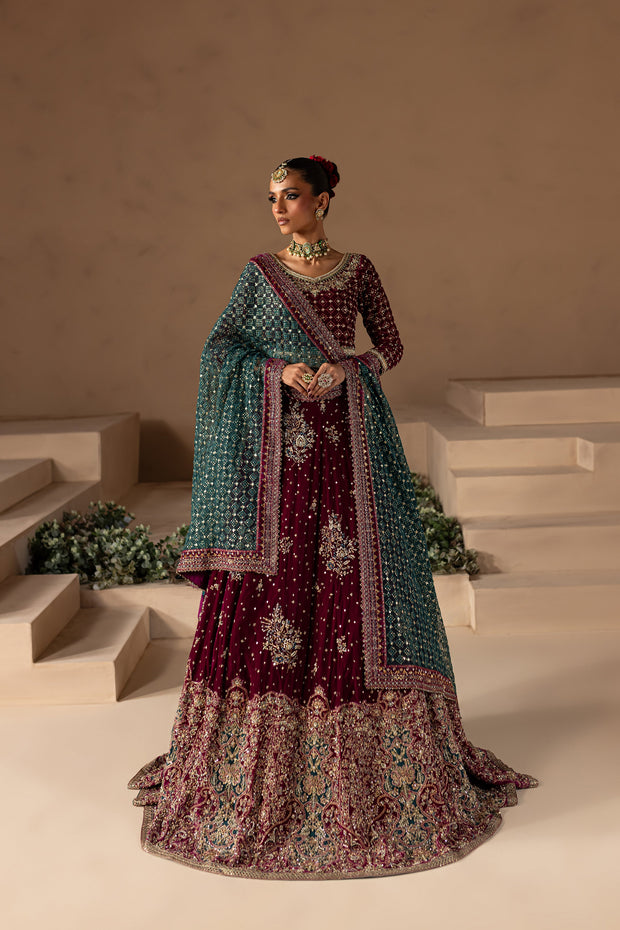 Embellished Choli Lehenga Style Pakistani Bridal Dress