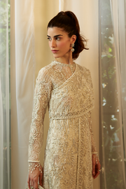 Embellished Front Open Gown Pakistani Wedding Dress Online