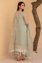 Embellished Kameez Trouser Blue Pakistani Wedding Dress Online