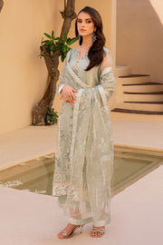 Embellished Kameez Trouser Dupatta Blue Pakistani Wedding Dress