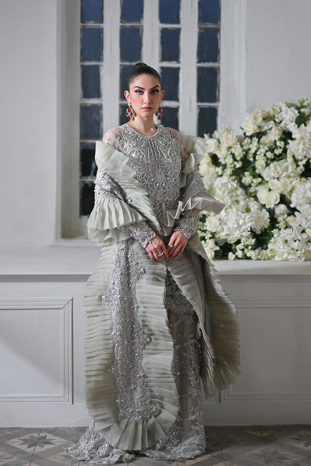 Embellished Kameez and Sharara Pakistani Wedding Dress