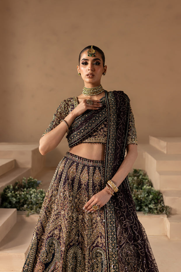 Embellished Lehenga and Choli Pakistani Bridal Dress