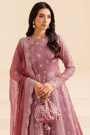 Embellished Lilac shade Pakistani Wedding Dress in Pishwas Style