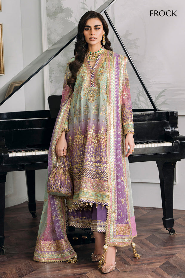 Embroidered Chiffon Kameez Trouser and Dupatta Pakistani Party Wear