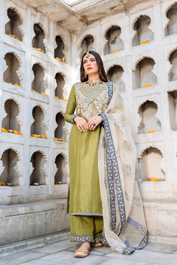 Embroidered Kameez Trouser Pakistani Wedding Dress