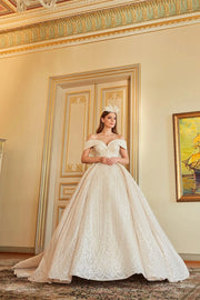 Fairytale Bridal Gown Style Off-Shoulder Wedding Dress