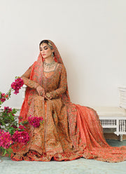 Farshi Lehenga Frock Dupatta Pakistani Bridal Dress