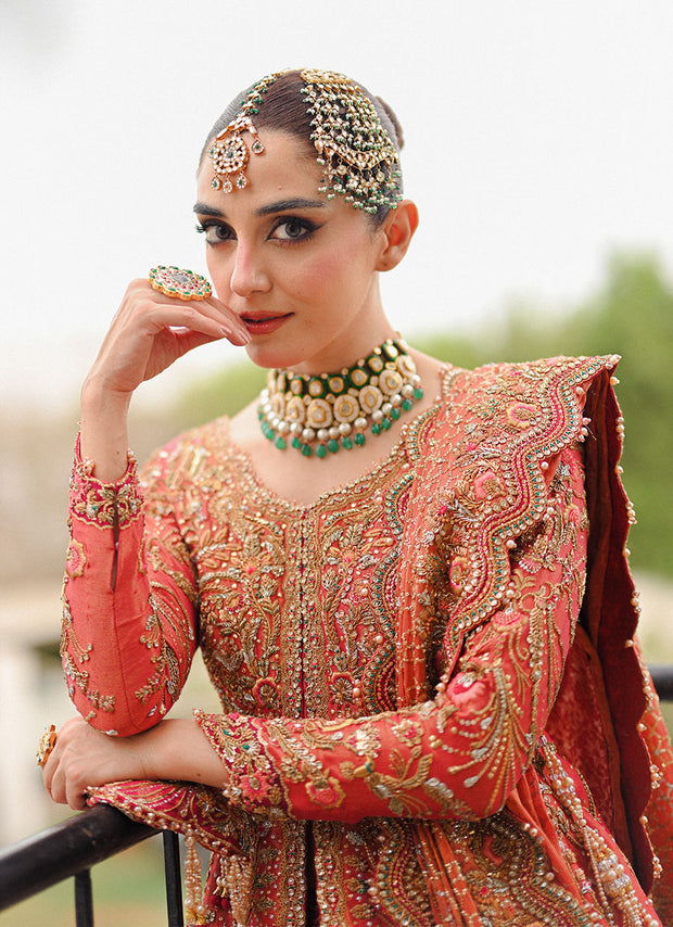 Farshi Lehenga Kameez Dupatta Pakistani Bridal Dress