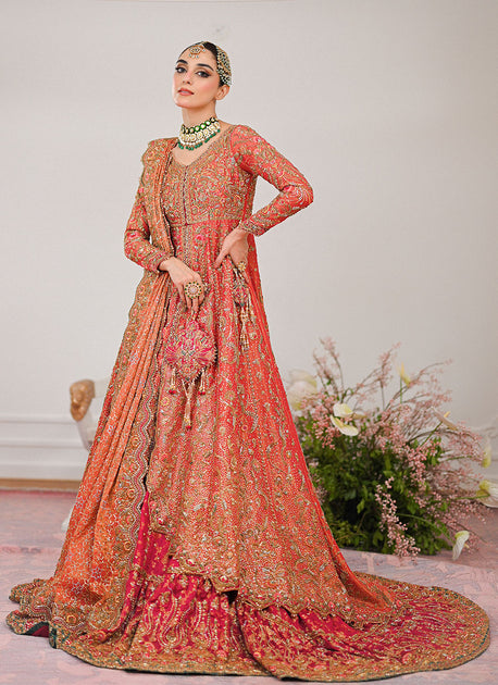 Farshi Lehenga Kameez Dupatta Pakistani Bridal Dress – Nameera by Farooq