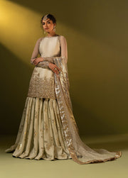 Gharara Kameez Embellished Pakistani Wedding Dress