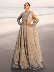 Golden Lehenga and Choli Pakistani Bridal Outfit in Oakland