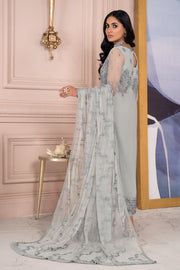 Grey Pakistani Party Dress in Kameez Trouser Style Online