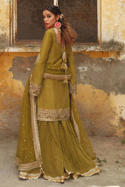 Henna Green Sharara Kameez Pakistani Wedding Dress