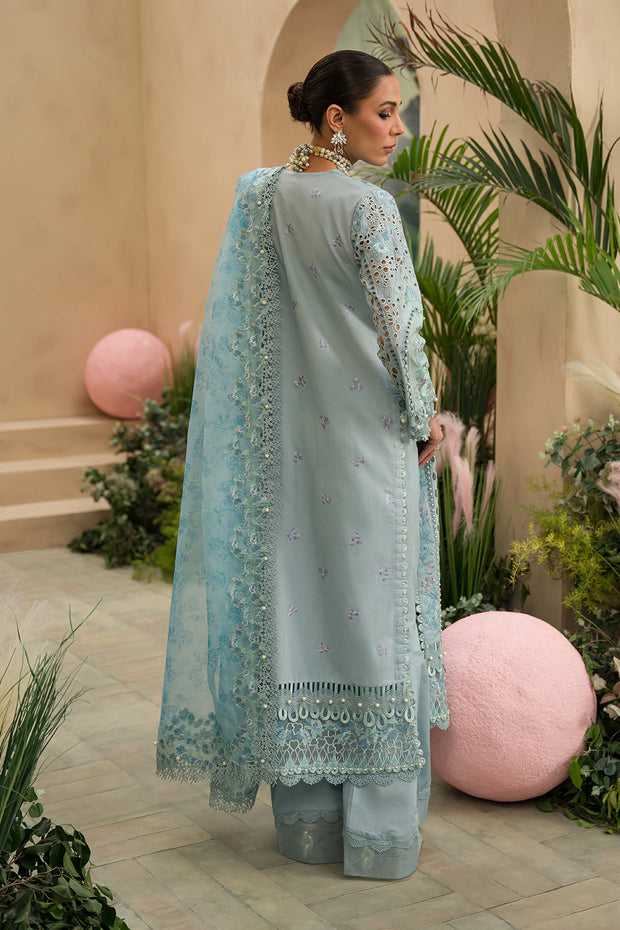 Ice Blue Embellished Gown Style Pakistani Party Dress