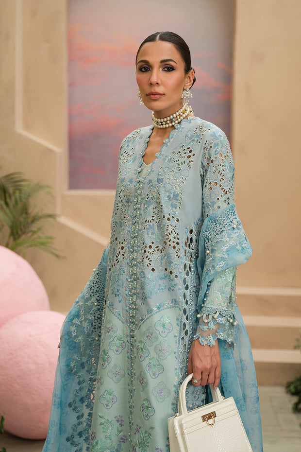 Ice Blue Gown Style Pakistani Party Dress