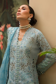 Ice Blue Heavily Embellished Gown Pakistani Party Dress