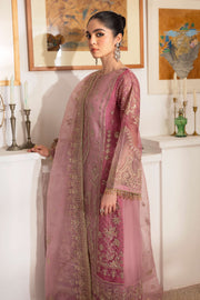 Imperial Pastel Pink Straight Organza Shirt Pakistani Wedding Dress