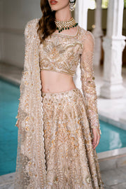 Indian Bridal Dress in Choli Lehenga and Dupatta Style