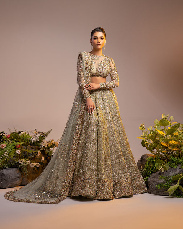 Indian Bridal Dress in Wedding Lehenga and Choli Style