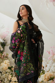 Indian Wedding Dress in Elegant Black Net Saree Style Online