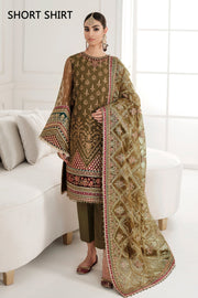 Kameez Trouser Style Olive Green Pakistani Party Dress