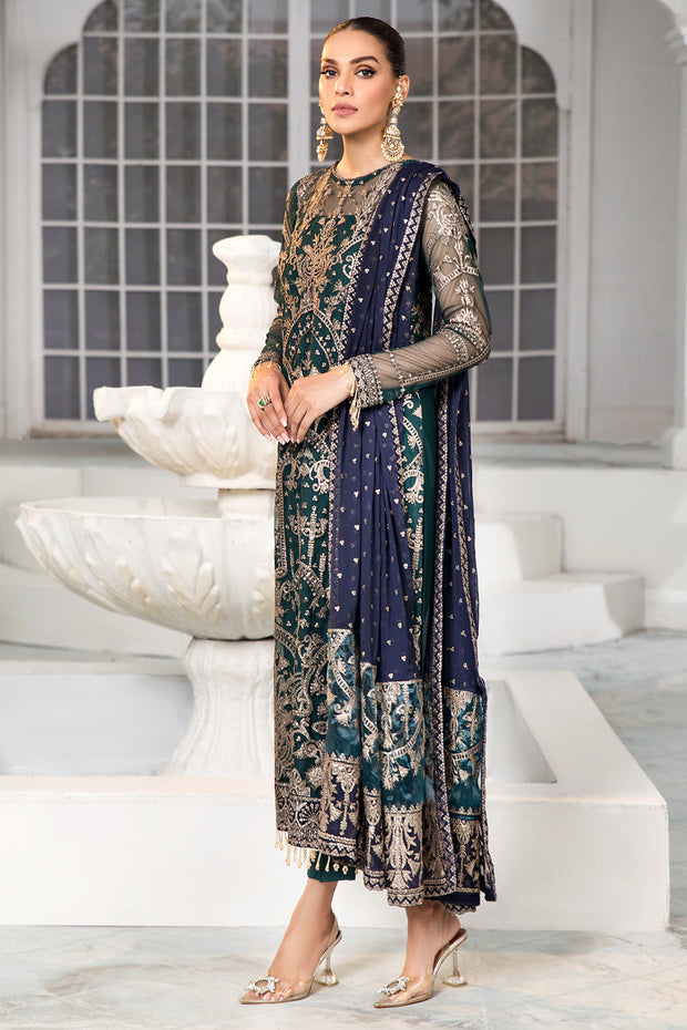 Kameez Trouser Dupatta Embroidered Pakistani Party Wear